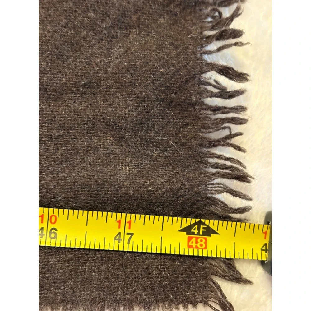 Givenchy Gentleman Vintage Brown 100% Merino Wool Scarf Made in West Germany
